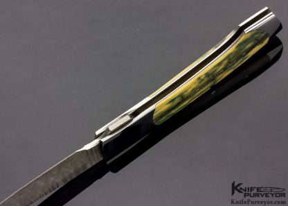 Scott Sawby Custom Knife Mammoth & Mike Norris Stainless Damascus Swift Self Lock - Image 5