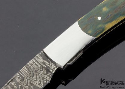 Scott Sawby Custom Knife Mammoth & Mike Norris Stainless Damascus Swift Self Lock - Image 2