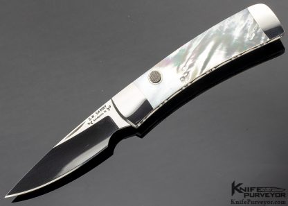 Scott Sawby Custom Knife Mother of Pearl Swift Button Lock