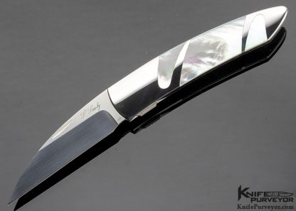 Scott Sawby Custom Knife Mother of Pearl Skimmer Self Lock