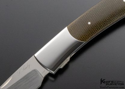 Scott Sawby Custom Knife Swift Green Micarta Self Lock - Image 2