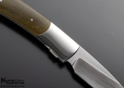 Scott Sawby Custom Knife Swift Green Micarta Self Lock - Image 4