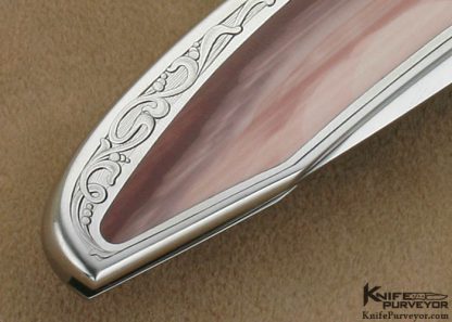 Scott Sawby Custom Knives J. Fava Engraved Imperial Jasper Self Lock Tern - Image 5