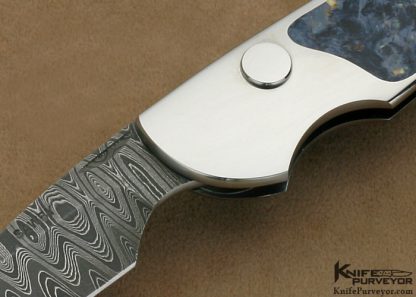 Scott Sawby Custom Knives Pietersite Interframe "Merganser" with Mike Norris Staineless Steel Damascus - Image 2