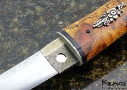 Scott Slobodian Custom Knife Spalted Amboynia Kwaiken Tanto - Image 2