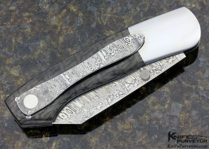 Scott Sawby Custom Knife Carbon Fiber Button Lock - Image 3