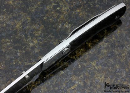 Scott Sawby Custom Knife Carbon Fiber Button Lock - Image 4