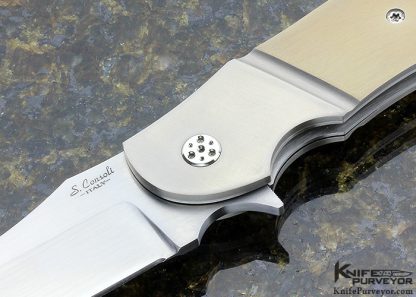 Sergio Consoli Custom Knife Model 185 Integral Titanium Flipper Linerlock - Image 2