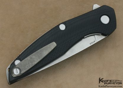 Igor Shirogorov Custom Knife Stone Washed ATS-34 & 3D Machined G-10 "HAITI" Flipper - Image 3