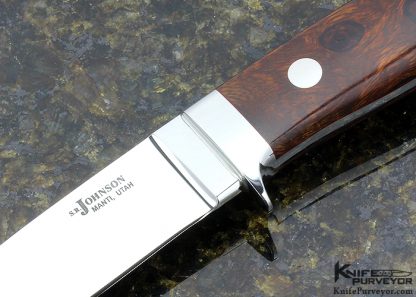 S.R. Johnson Custom Knife Desert Ironwood Drop Point Hunter - Image 2