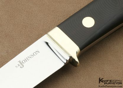 S.R. Johnson Custom Knife Micarta Utility Knife Without Sheath - Image 2