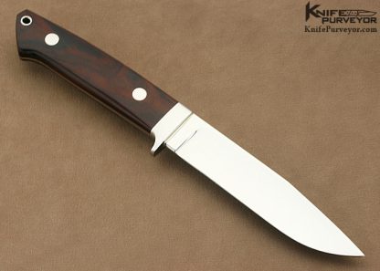 S.R. Johnson Custom Knife Desert Ironwood Utility Knife Without Sheath - Image 4