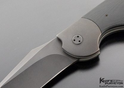 Stan Wilson Custom Knife Black G10 Non-Flipper Flipper - Image 2