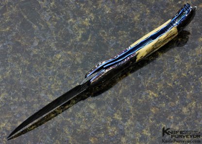 Stephen Olszewski Custom Knife Damascus "Snake" Automatic - Image 6