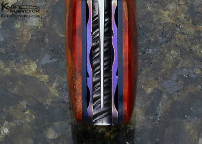 Stephen Olszewski Custom Knife Burlwood & Stainless Steel Automatic Linerlock - Image 7