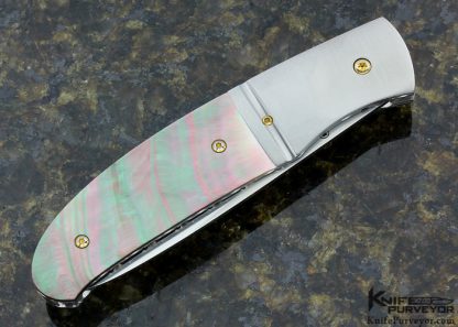 Steve Fecas Custom Knife Blacklip Pearl Linerlock - Image 3