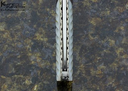 Steve Fecas Custom Knife Fluted Mother of Pearl Linerlock - Image 6