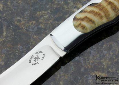 Steve Hoel Custom Knife Ram's Horn interframe Lockback - Image 2