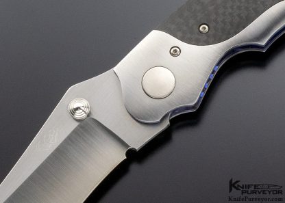 Steve Woods Custom Knife Linerlock Stainless Bolster - Image 2