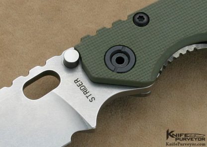 Strider Custom Knife Green G-10 SMF Frame Lock - Image 2