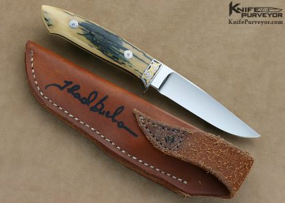 Thad Buchanan Custom Knife Ron Nott Engraved Mammoth Ivory Hunter - Image 4