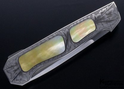 Tim Herman Custom Knife Sole Authorship Engraved Gold Lip Pearl - Image 5