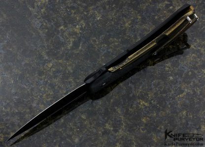 Todd Begg Custom Knife "Black and Gold" Bodega Frame Lock - Image 6