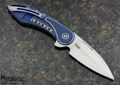 Todd Begg "Glimspe" Custom Knife (Prototype) Annodized Titanium Frame Lock Flipper - Image 3