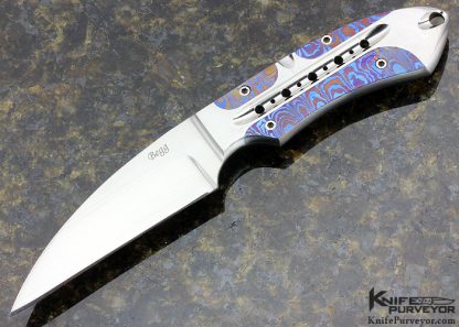 Todd Begg Custom Knife Timascus Inlay Integral "EM Lum" Knife