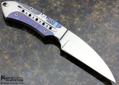 Todd Begg Custom Knife Timascus Inlay Integral "EM Lum" Knife - Image 3