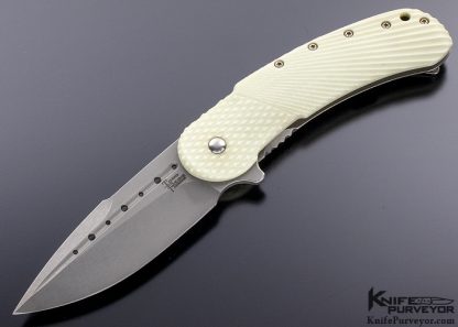 Todd Begg Design Custom Knife "Field Grade Bodega" White G-10 Framelock Spearpoint