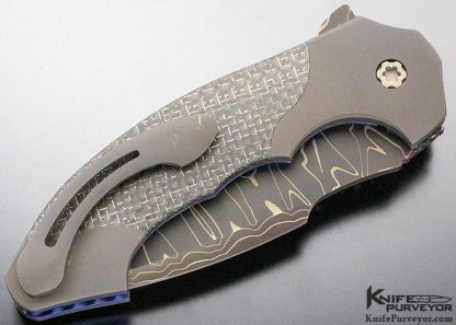 Todd Fischer Custom Knife "Archangel" 4.0 Damascus Linerlock Flipper - Image 5