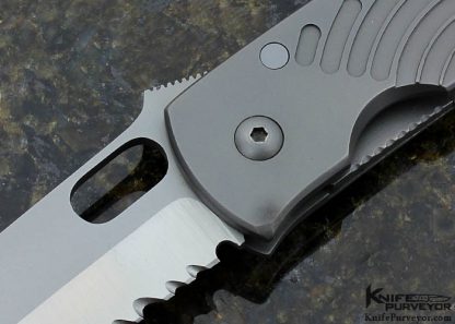 Tom Anderson Custom Knife Titanium Serrated Wharncliffe Linerlock - Image 2