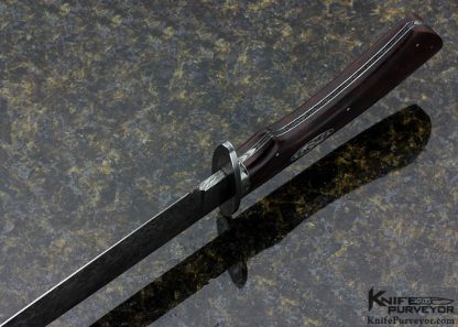 Tom Ferry Custom Knives Sole Authorship Engraved Desert Ironwood & Damascus Mastersmith Bowie - Image 6