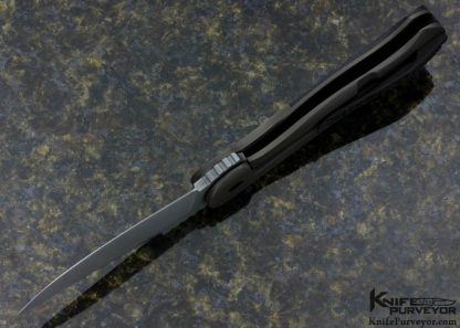 Tom Ferry Custom Knife Lightning Strike Carbon Fiber and Titanium Frame Lock Flipper - Image 5