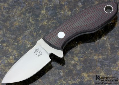 Tom Krein Custom Knife Hydra Fixed Blade Red Carbon Fiber D2