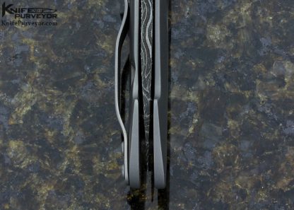 Tom Mayo Custom Knife Devin Thomas "Reptilian" Damascus "Wharny" Frame Lock - Image 5