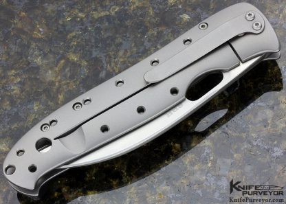 Tom Mayo Custom Knife Bead Blasted Titanium Hawkbill #003 - Image 3