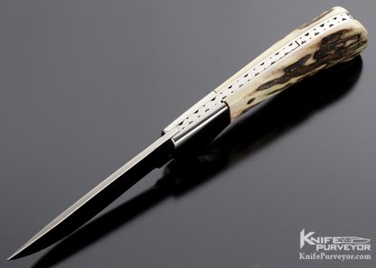 Tommy Ware Custom Knife "Wano" Stag Folder - Image 6