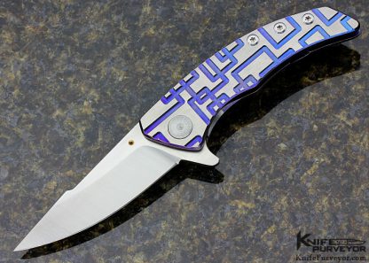 Sergey Rogovets Custom Knife Model 13 Machined & Annodized Titanium Frame Lock Flipper