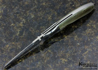 Warren Osborne Custom Knife #001 Rams Horn Top Liner Lock - Image 4