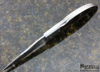 Warren Osborne Custom Knife Black Lip Pearl Interframe Front Lock "Prototype" - Image 4