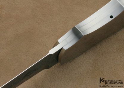 Warren Osborne Custom Knife Jasper Interframe with Mike Norris Stainless Damascus Lockback Dagger - Image 5