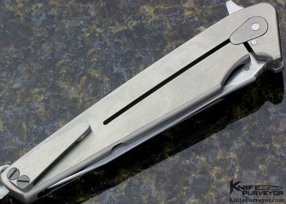 Will Moon Custom Knife Titanium Moon Glow Frame Lock Flipper - Image 4