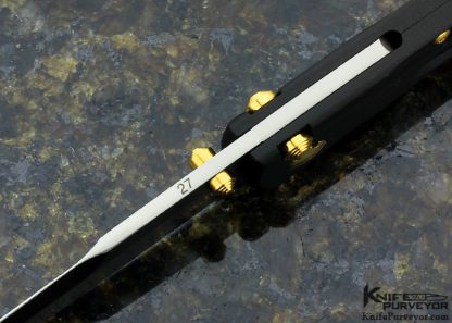 William Henry Custom Knife Spectrum Black & Gold #27 Aluminum with Carbon Fiber Inlay - Image 5