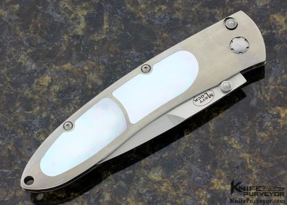 William Henry Custom Knife Titanium and Mother of Pearl Inlay Matt-Lock - Image 3