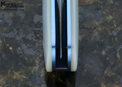 William Henry Custom Knife Mother of Pearl and Titanium Bolster Linerlock - Image 6