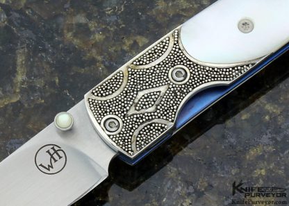 William Henry Custom Knife with Sterling Silver and Mother of Pearl Linerlock - Image 2