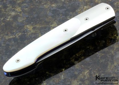 William Henry Custom Knife Mother of Pearl and Nickle Silver Linerlock - Image 3