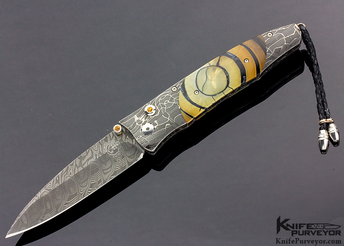 William Henry Custom Knife B30 Wrex With Mosaic Damascus Blade, Web 